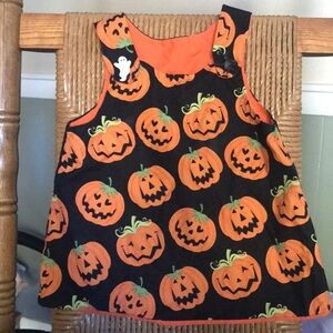 🧡 Rare Vintage 1970’s Handmade Baby Pumpkin Dress‼️FINAL SALE